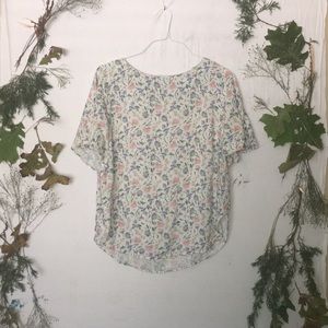 H&M Floral Flared Sleeve Top